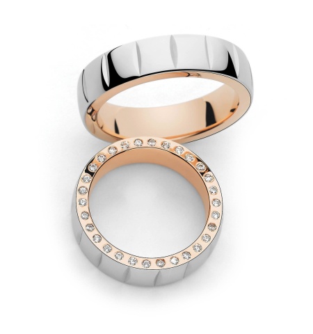 Ammie - snubní prsteny z kombinovaného zlata