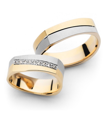 Madonna - snubní prsteny z kombinovaného zlata