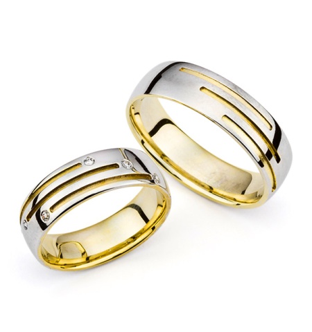 Annika - snubní prsteny z kombinovaného zlata