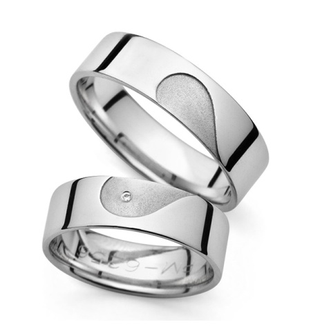 Marion - snubní prsteny z bílého zlata