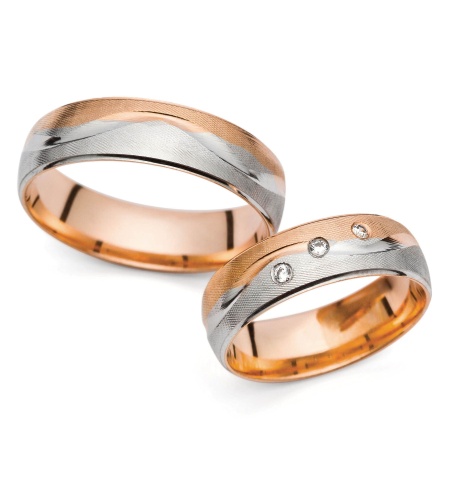 Dawn - snubní prsteny z kombinovaného zlata