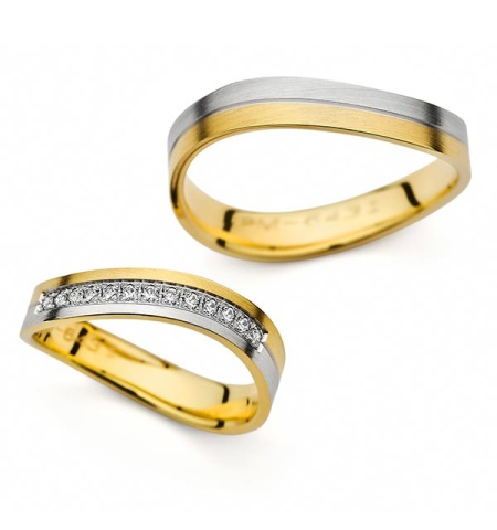 Ellie - snubní prsteny z kombinovaného zlata
