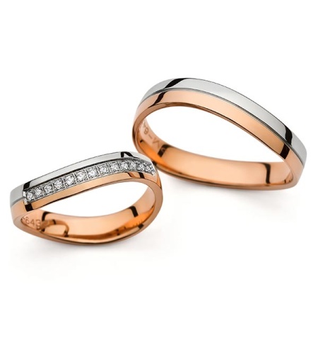 Harper - snubní prsteny z kombinovaného zlata