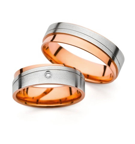 Emaline - snubní prsteny z kombinovaného zlata