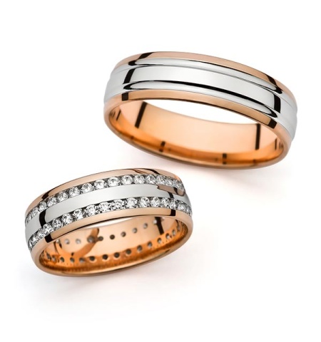 Willa - snubní prsteny z kombinovaného zlata