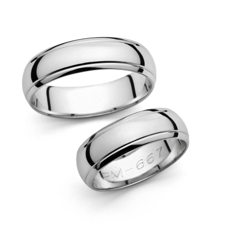Mabel - snubní prsteny z bílého zlata