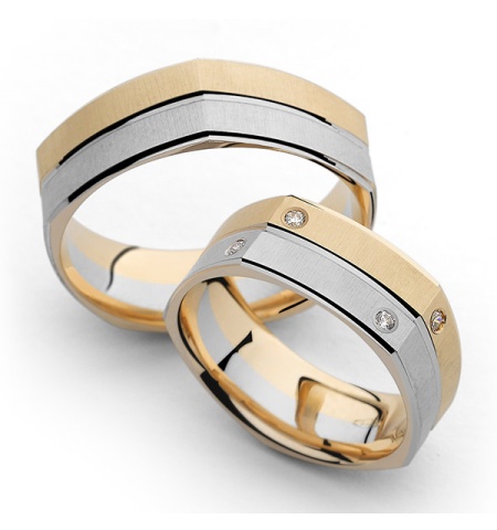 Summer - snubní prsteny z kombinovaného zlata