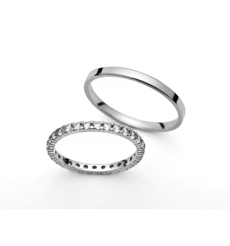 Mia - snubní prsteny z bílého zlata