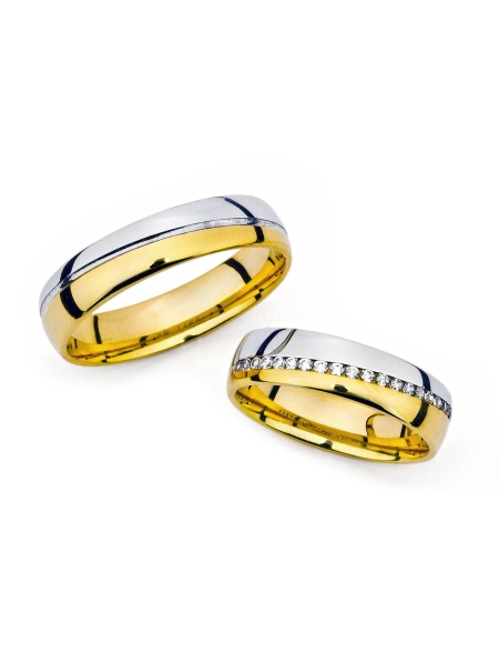 Ada - snubní prsteny z kombinovaného zlata