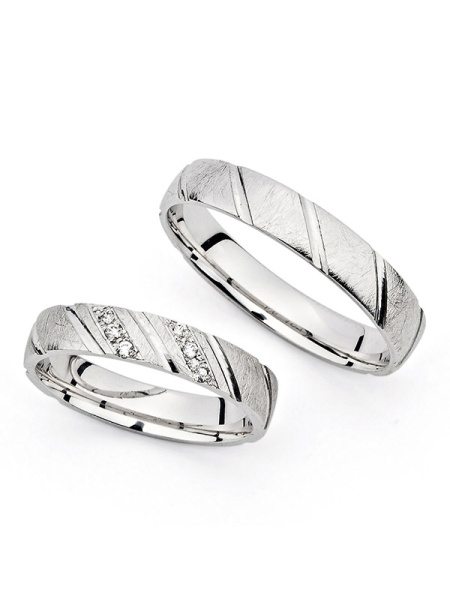 Albertina - snubní prsteny z bílého zlata