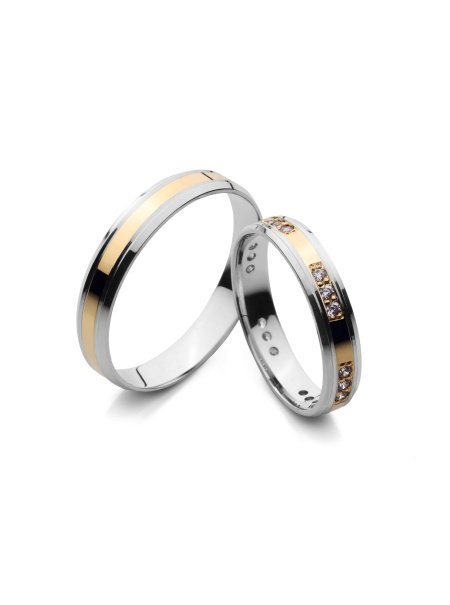 Afrodita - snubní prsteny z kombinovaného zlata