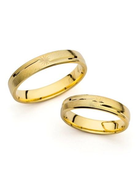 Adina - snubní prsteny ze žlutého zlata