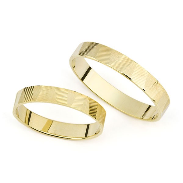 Snubní prsteny ze zlata bez kamenů