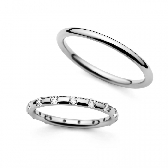 Vivien - snubní prsteny z bílého zlata