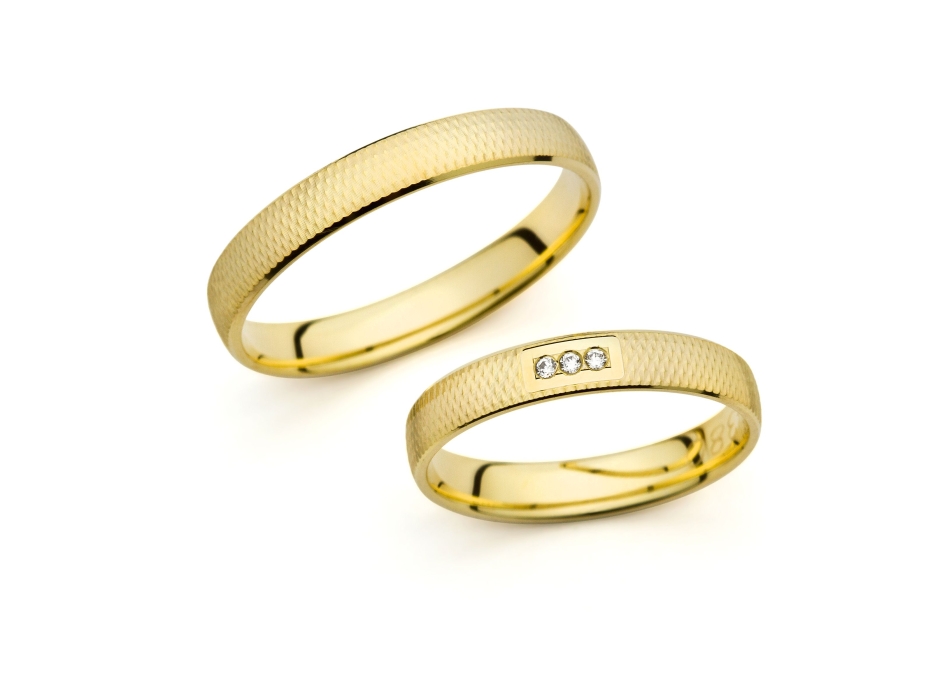 Gabrielle - snubní prsteny ze žlutého zlata