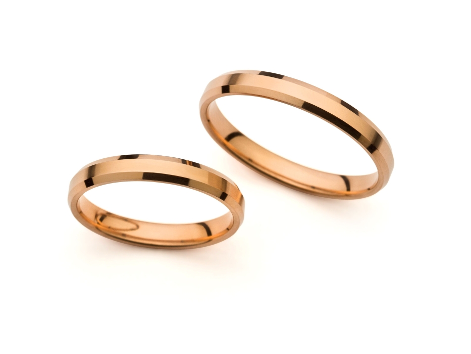Loreta - snubní prsteny z růžového zlata