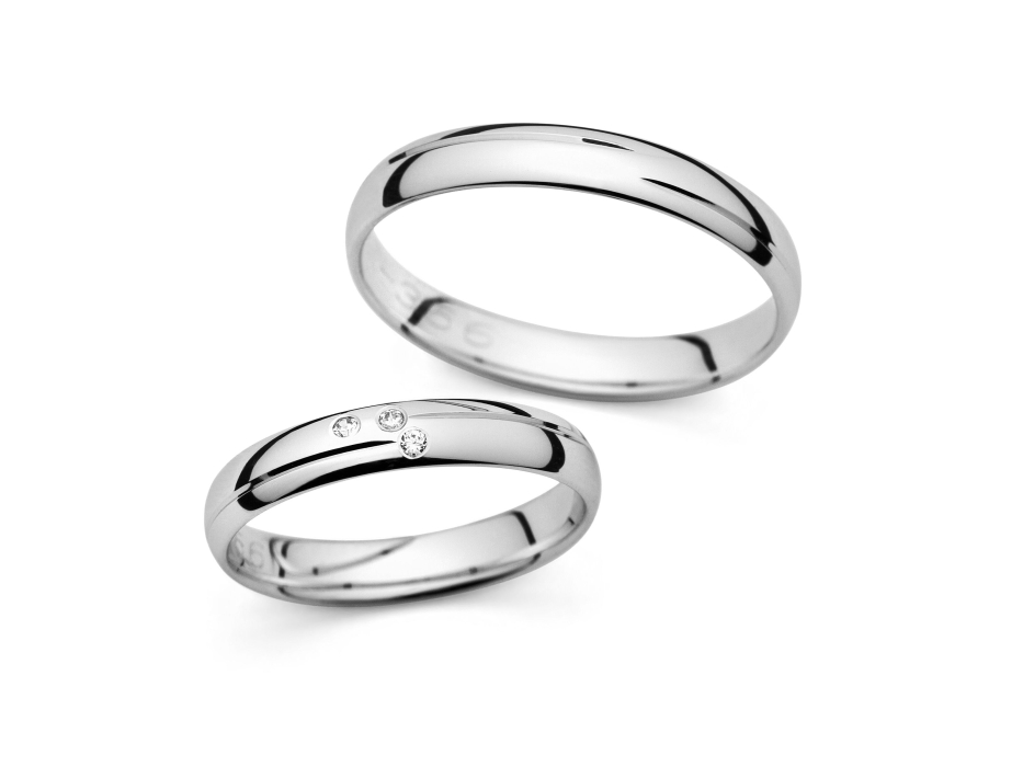Catharine - snubní prsteny z bílého zlata