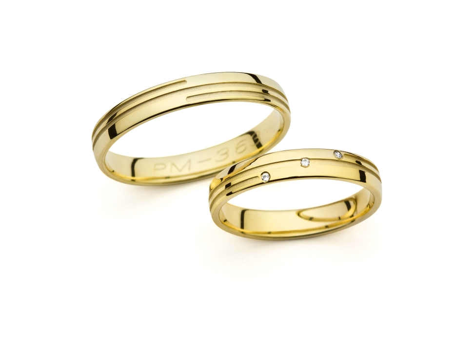 Gigi - snubní prsteny ze žlutého zlata