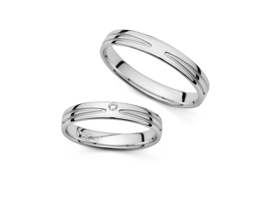 Emilia - snubní prsteny z bílého zlata