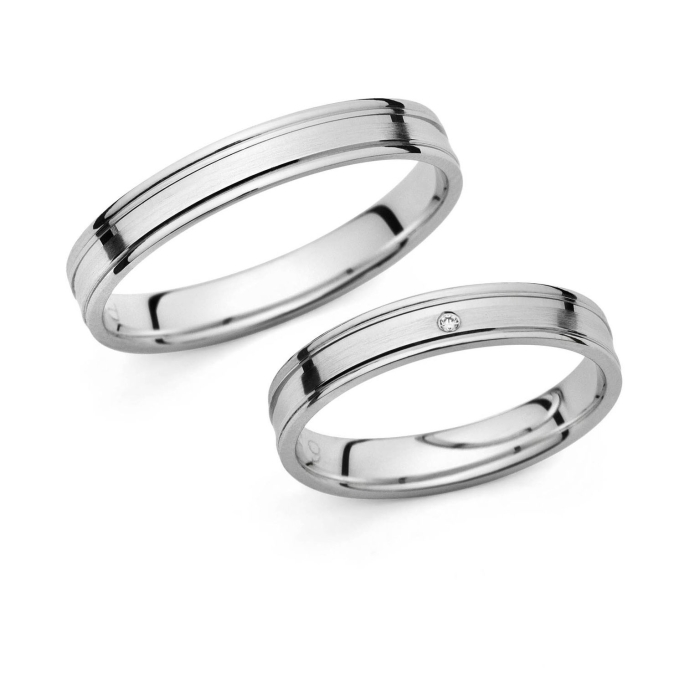 Rosalie - snubní prsteny z bílého zlata