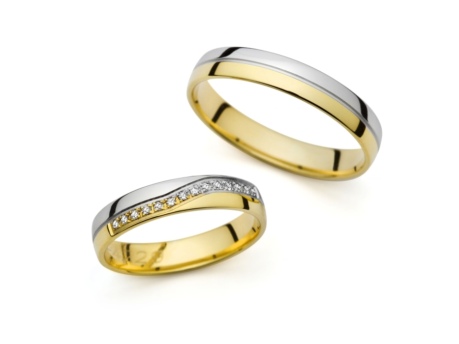 Nina - snubní prsteny z kombinovaného zlata