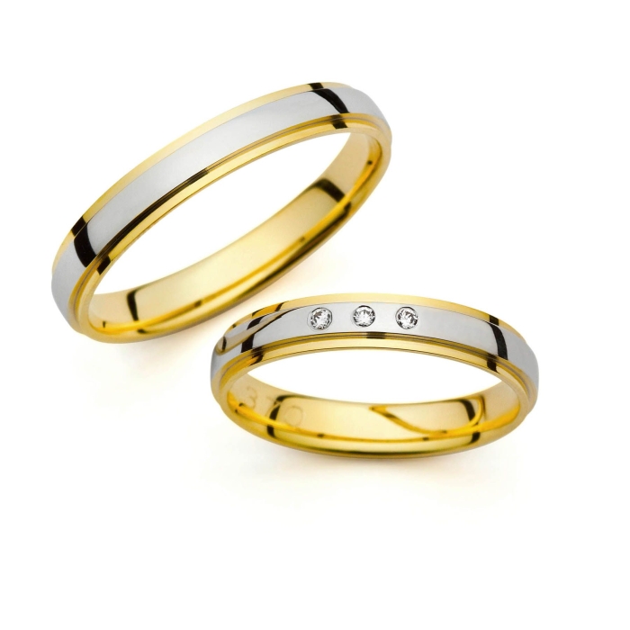 Beatrice - snubní prsteny z kombinovaného zlata