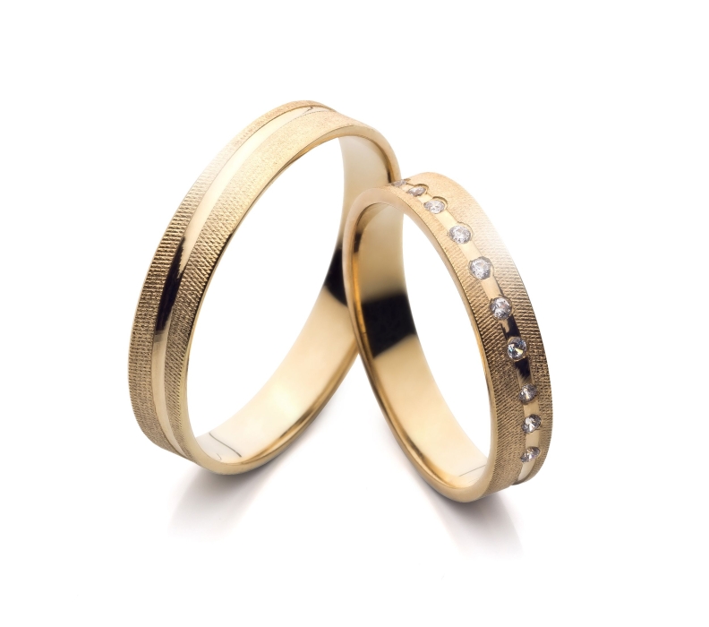 Maria - snubní prsteny ze žlutého zlata