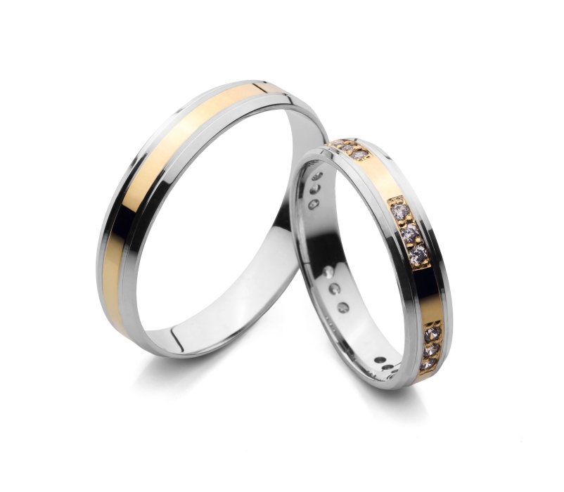 Afrodita - snubní prsteny z kombinovaného zlata