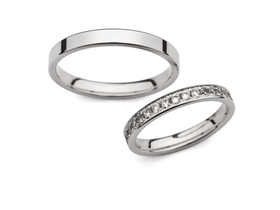 Jenna - snubní prsteny z bílého zlata