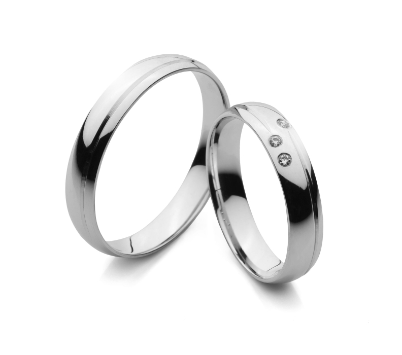 Klaudia - snubní prsteny z bílého zlata