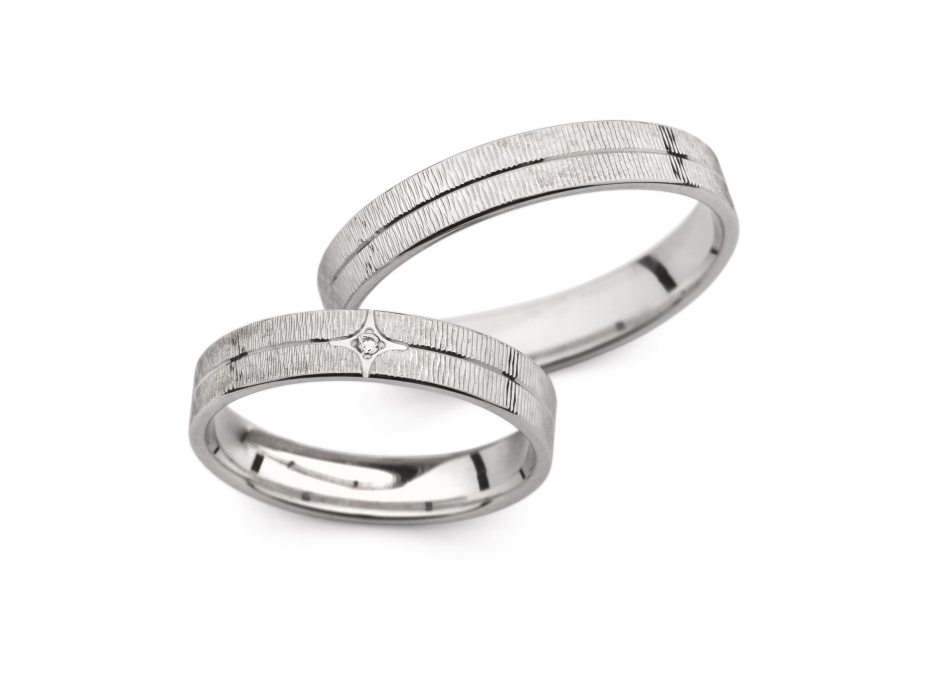 Chloe - snubní prsteny z bílého zlata