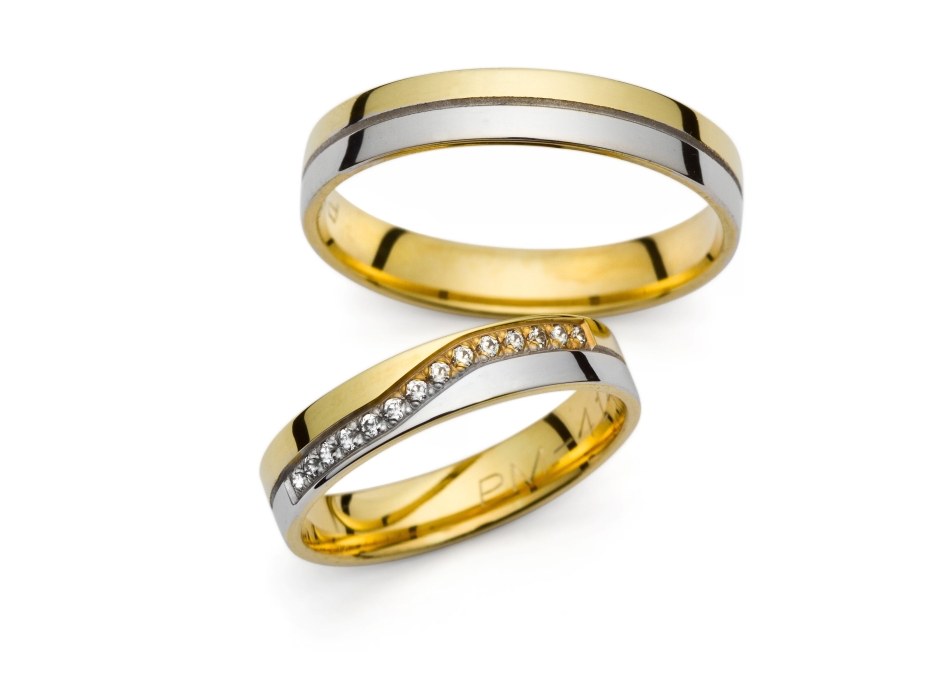 Suzanne - snubní prsteny z kombinovaného zlata