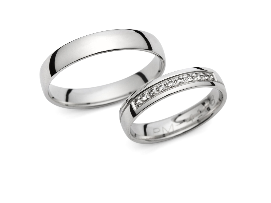 Violetta - snubní prsteny z bílého zlata