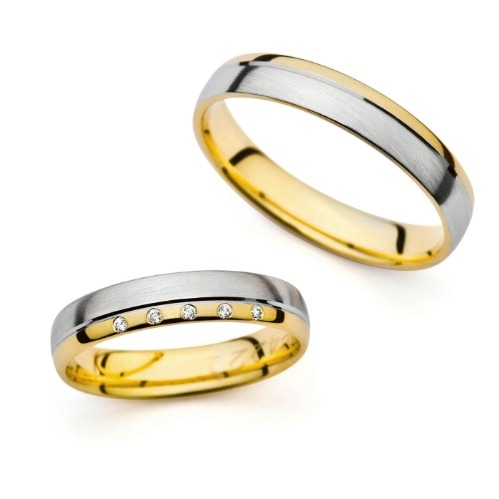 Rosemary - snubní prsteny z kombinovaného zlata