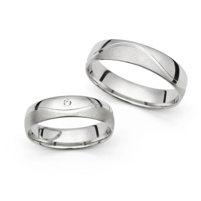 Victoria - snubní prsteny z bílého zlata