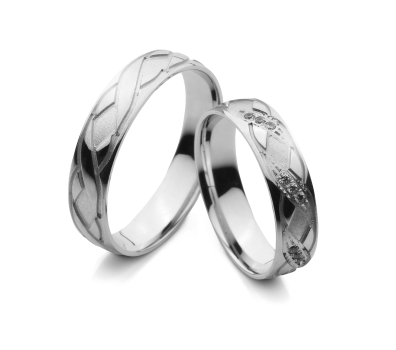 Galina - snubní prsteny z bílého zlata