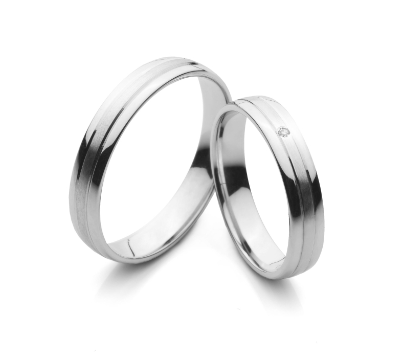 Karin - snubní prsteny z bílého zlata