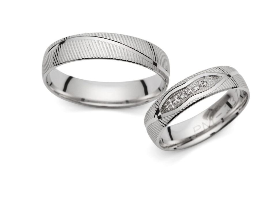 Karol - snubní prsteny z bílého zlata