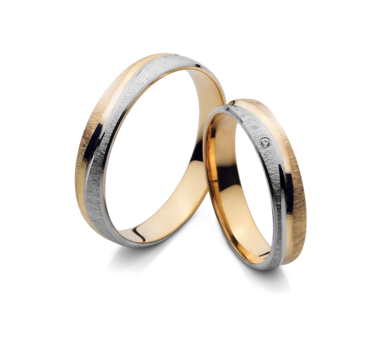 Frieda - snubní prsteny z kombinovaného zlata