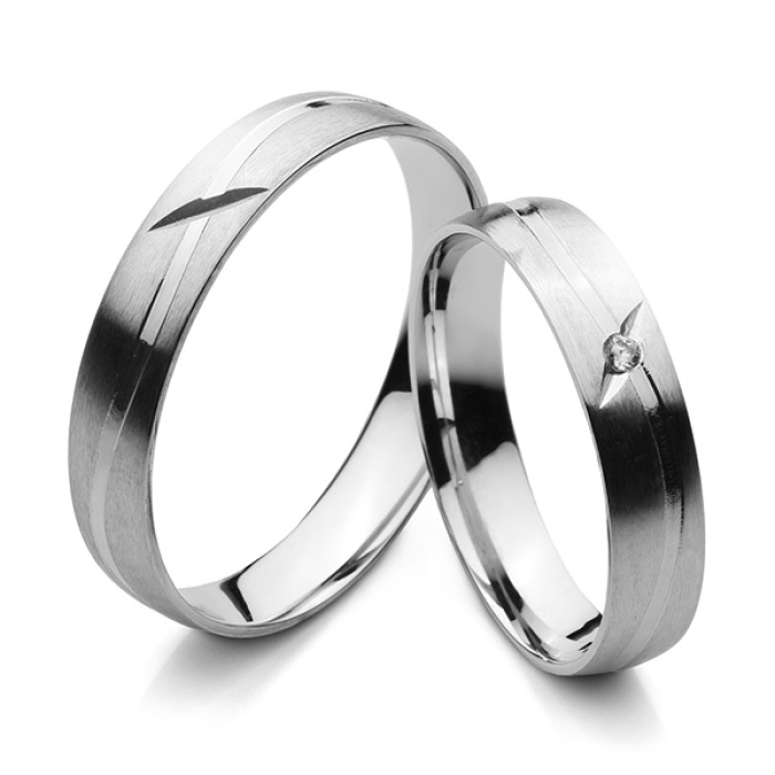 Ava - snubní prsteny z bílého zlata
