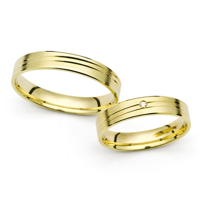 Michelle - snubní prsteny ze žlutého zlata