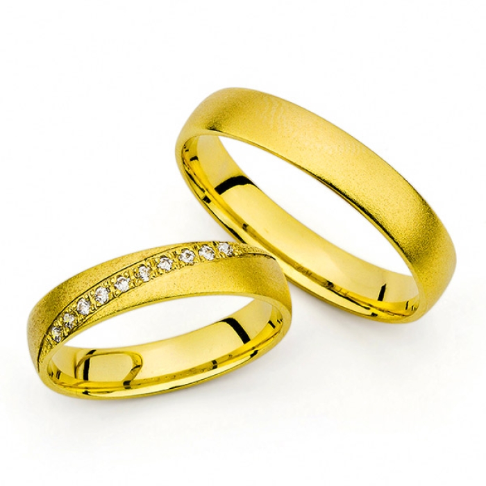 Oksana - snubní prsteny ze žlutého zlata