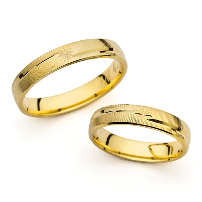Adina - snubní prsteny ze žlutého zlata