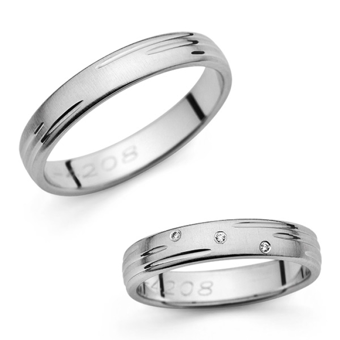 Vilma - snubní prsteny z bílého zlata
