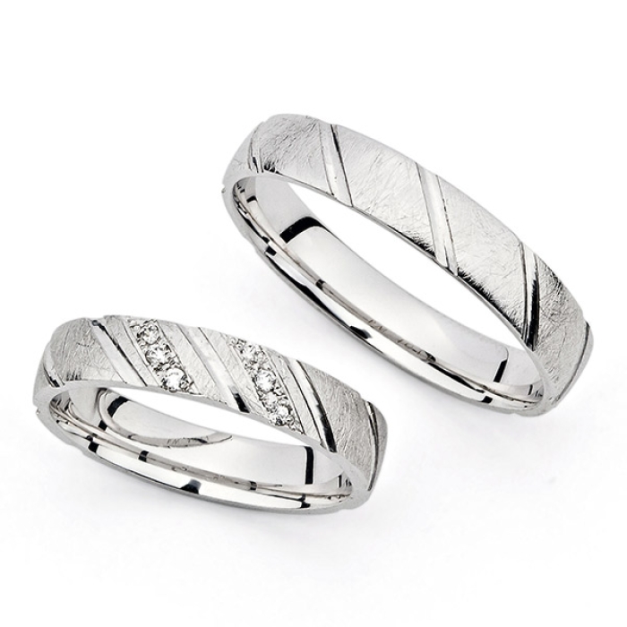 Albertina - snubní prsteny z bílého zlata