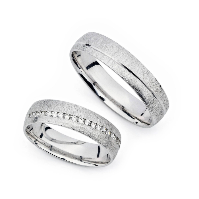 Donatela - snubní prsteny z bílého zlata
