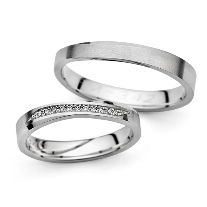 Miriana - snubní prsteny z bílého zlata