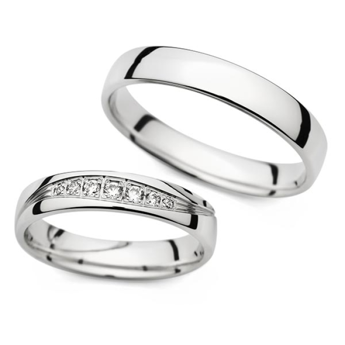 Rafaela - snubní prsteny z bílého zlata