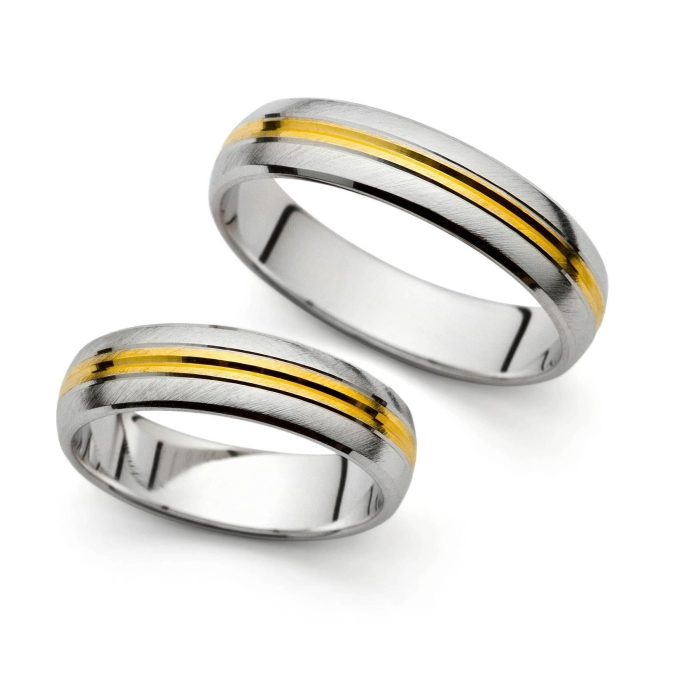 Serafína - snubní prsteny z kombinovaného zlata