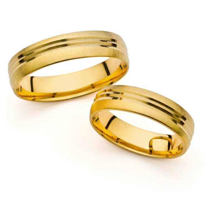 Tabita - snubní prsteny ze žlutého zlata